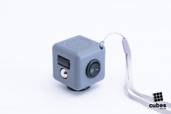 Кубик антистресс (Fidget cube) нестандартный серый + черный