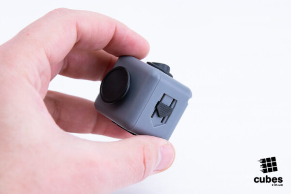 Кубик антистресс (Fidget cube) нестандартный серый + черный