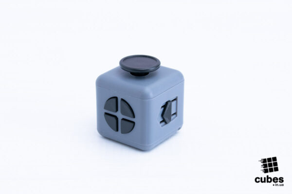 Кубик антистресс (Fidget cube) нестандартный серый + черный