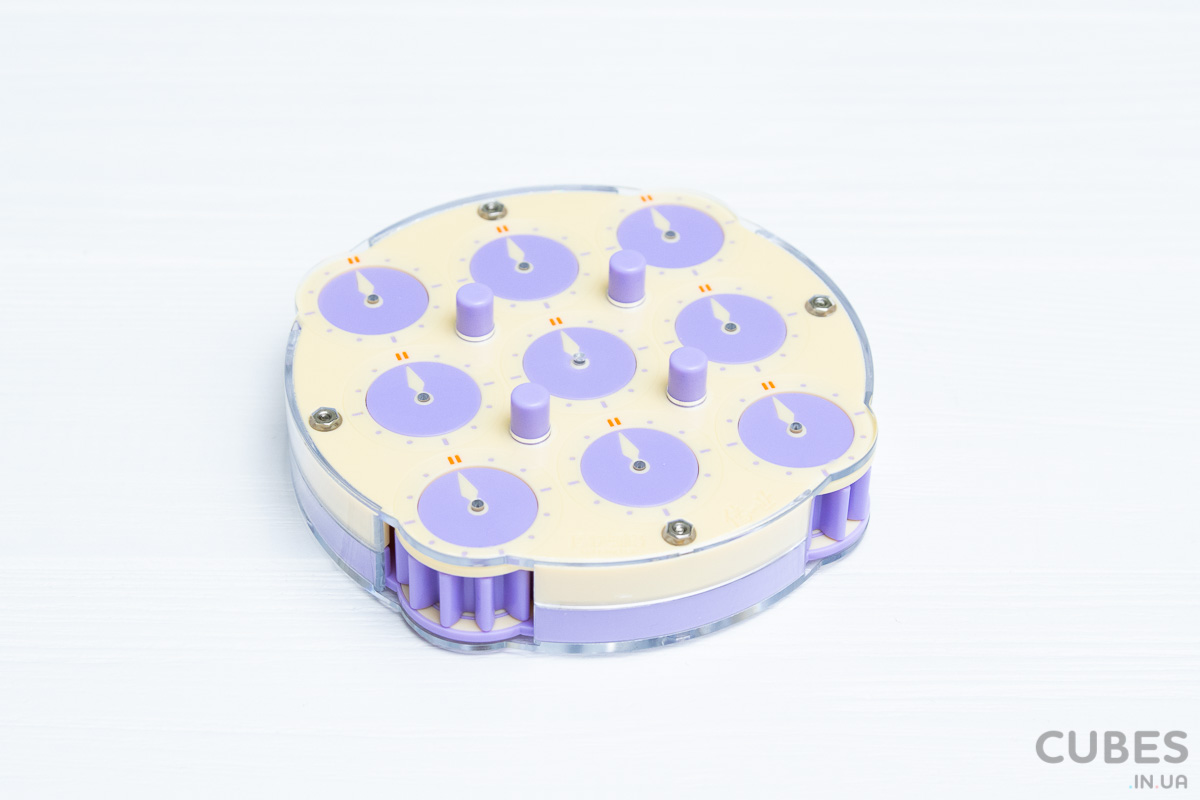 Годинник Рубіка QiYi Rubik's Clock бузковий (magnetic)