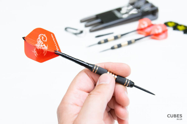 brass-darts-3pcs-2026-3 Дротики для дартсу з латуні 23г з боксом (3шт. + запчастини)