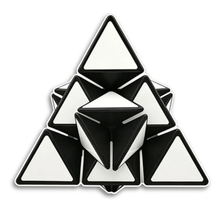 Tricky-Pyraminx-white Головоломка ZePuzzles Tricky Pyraminx біла